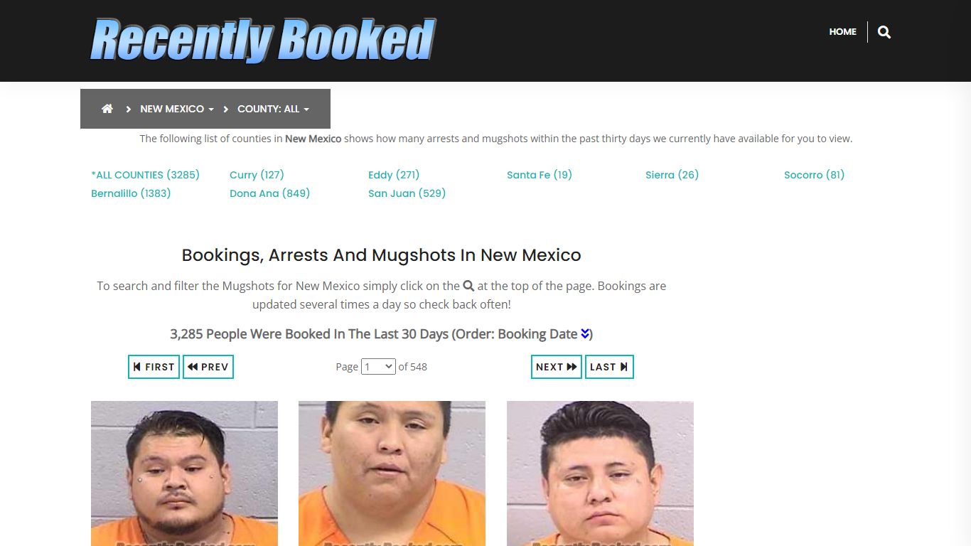 Bookings, Arrests and Mugshots in Dona Ana County, New Mexico